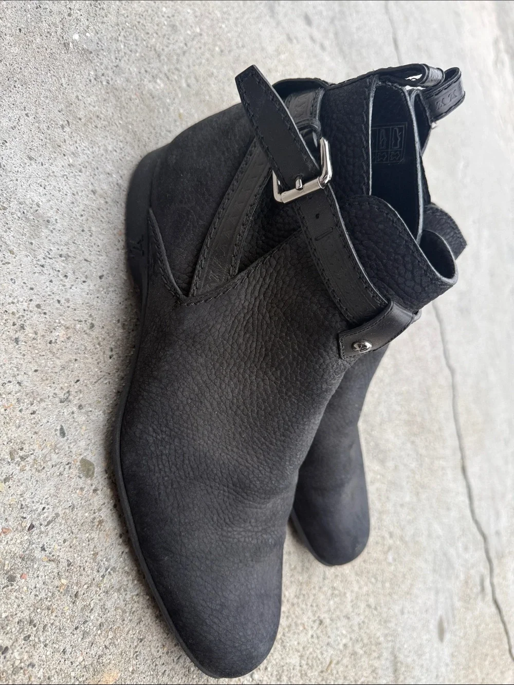 Louis Vuitton Men's Black Suede Cutout Chukka Boots